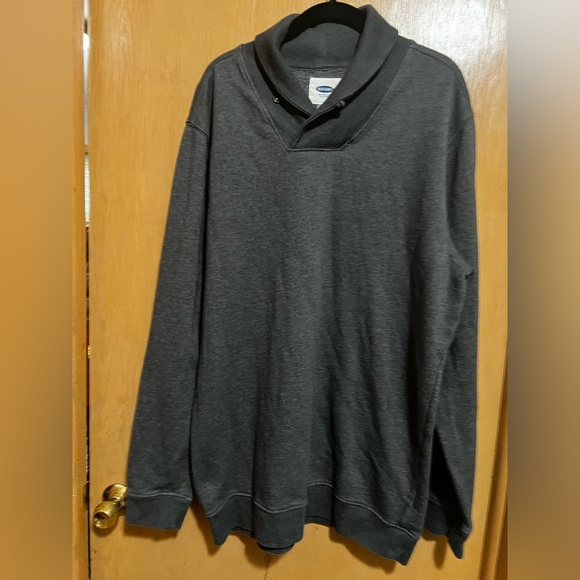 Old Navy Other - Old Navy Shawl Collar Pullover Gray Sweater Mens XL Long Sleeve​
